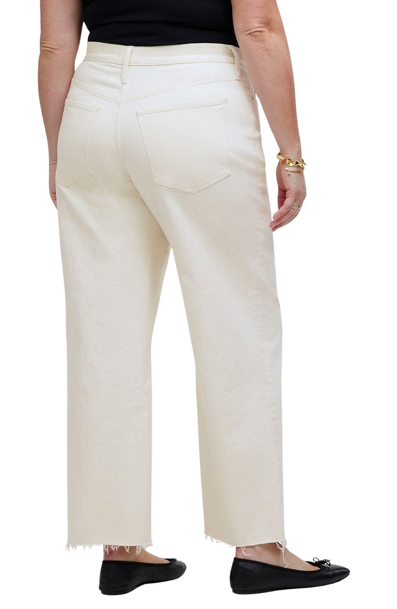 Madewell The Perfect Vintage Raw Hem High Waist Crop Wide Leg Jeans, Alternate, color, 