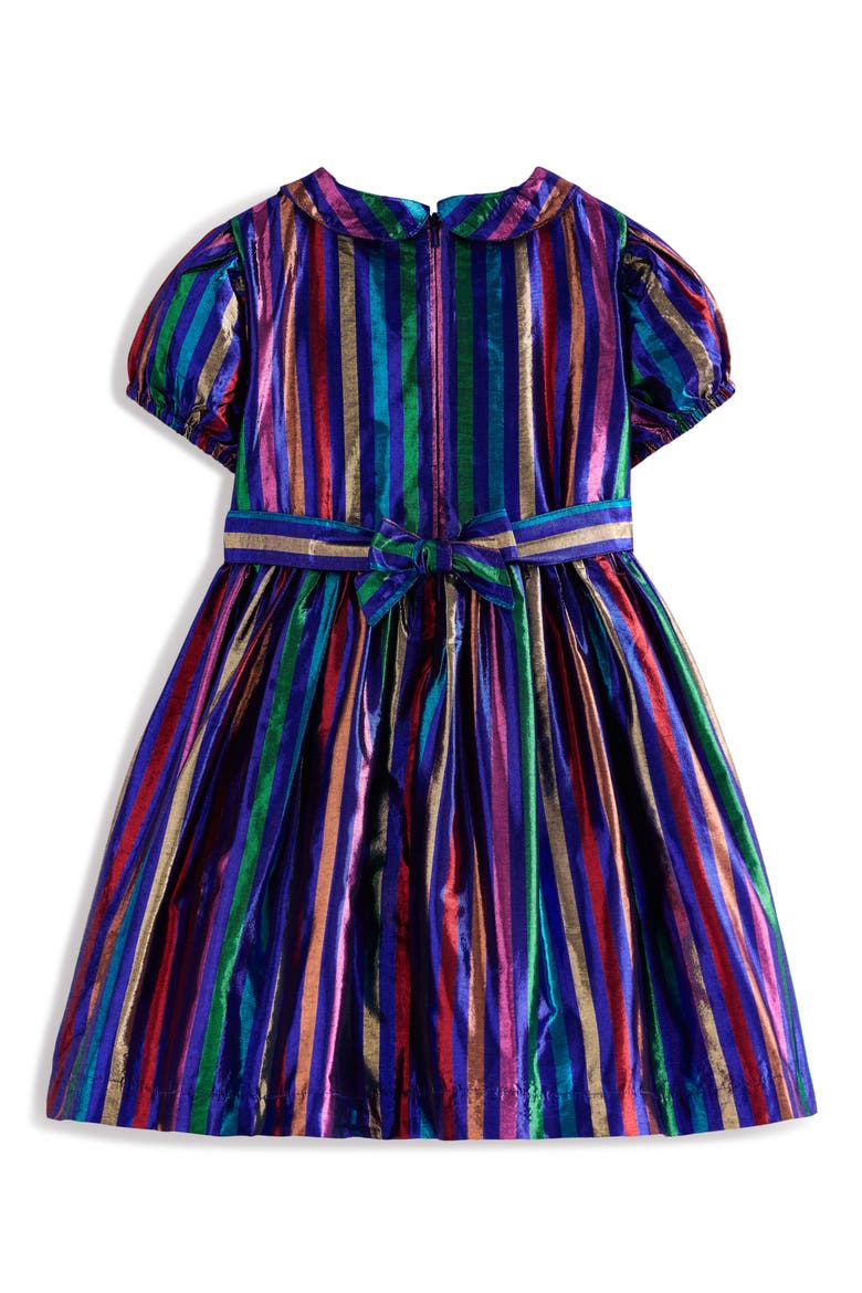 Kids' Stripe Metallic Party Dress, Alternate, color, MULTI LUREX STRIPE
