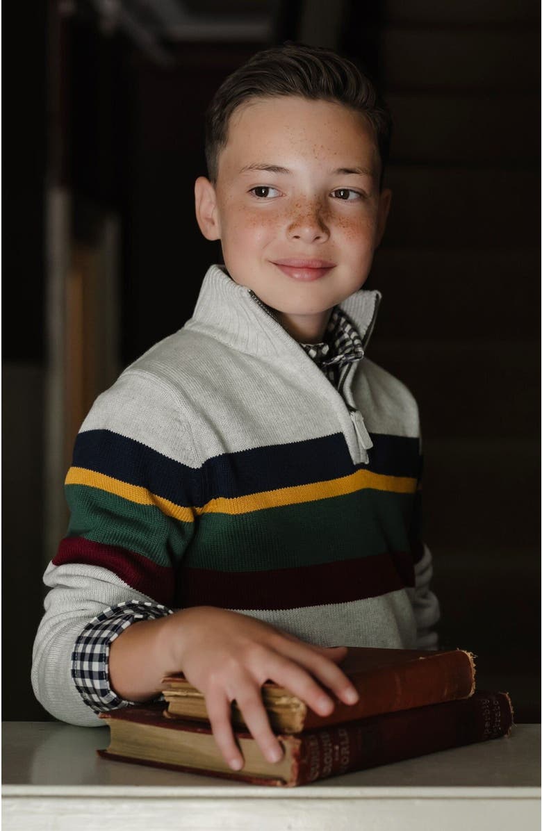 Hope & Henry Boys' Organic Half Zip Sweater, Kids, Alternate, color, 