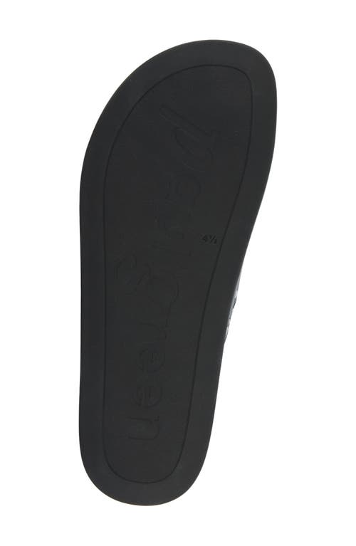Paul Green Bali Slide Sandal In Black Nappa Leather