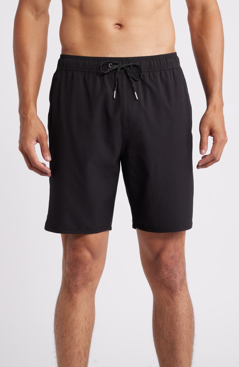 Fair Harbor The Anchor Swim Trunks, Main, color, Blackdnu