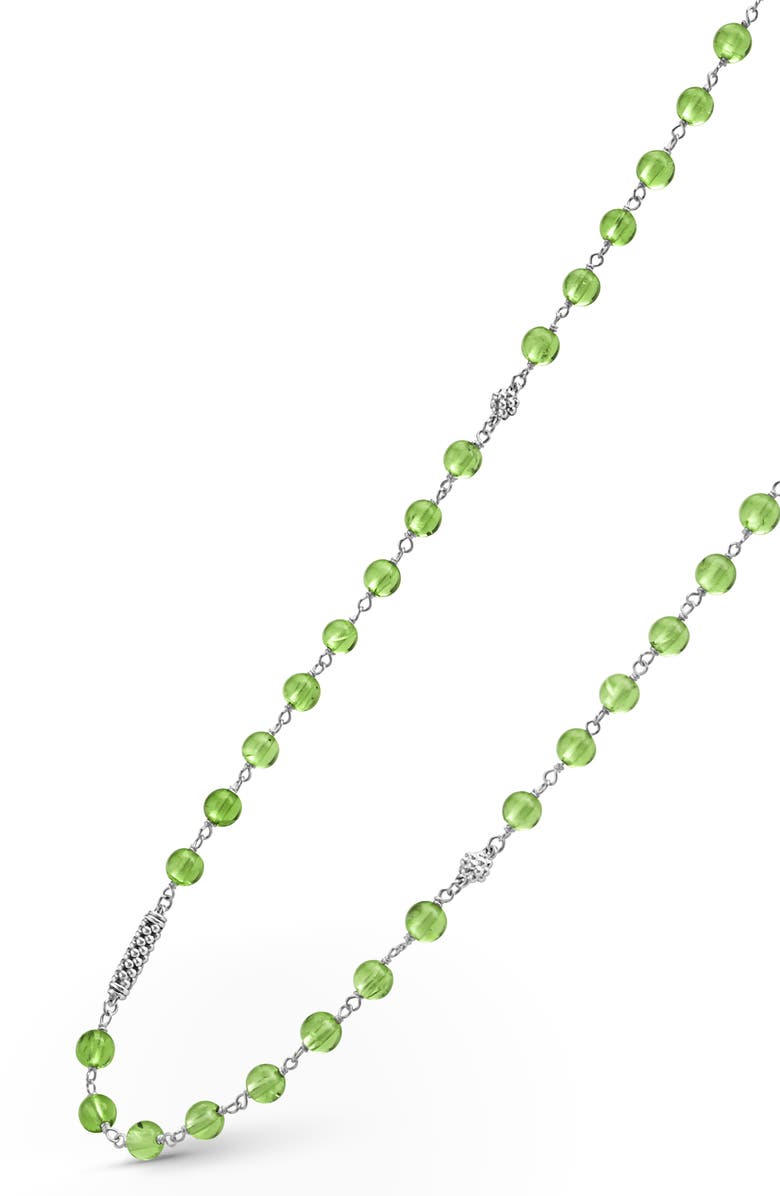 LAGOS Caviar Icon Peridot Bead Layered Toggle Necklace, Alternate, color,