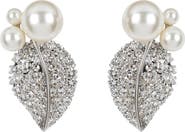 Jennifer Behr Blanca Faux Pearl & Pavé Drop Earrings