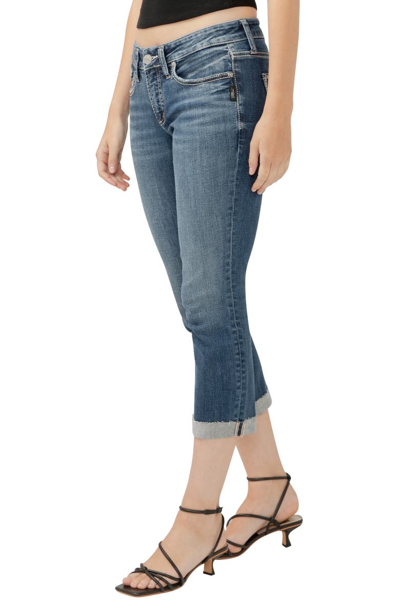 Silver Jeans Co. Britt Low Rise Capri Jeans, Alternate, color, Indigo