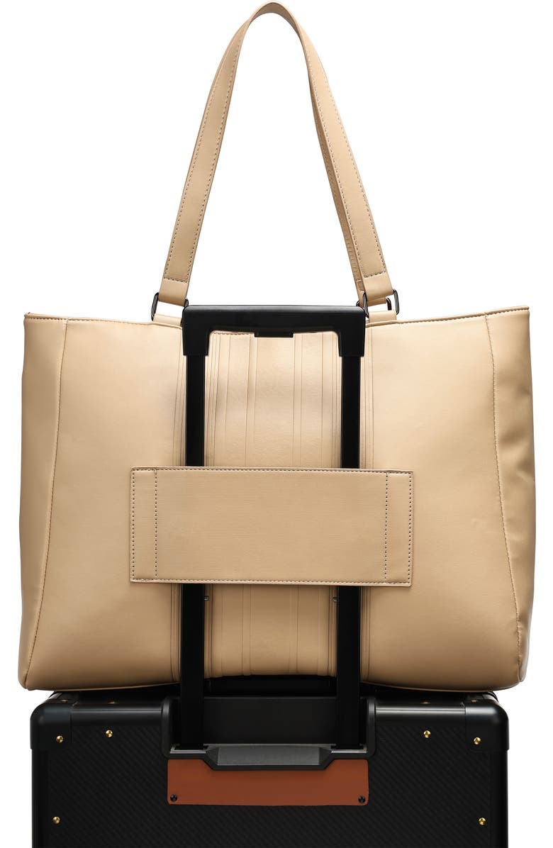 ELLE Roamer 24L Vegan Leather Weekender Duffel Bag, Alternate, color, Nude