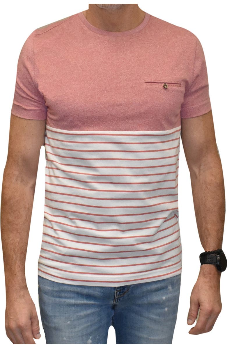 Vintage 1946 Block Stripe Hem T-Shirt, Main, color, 