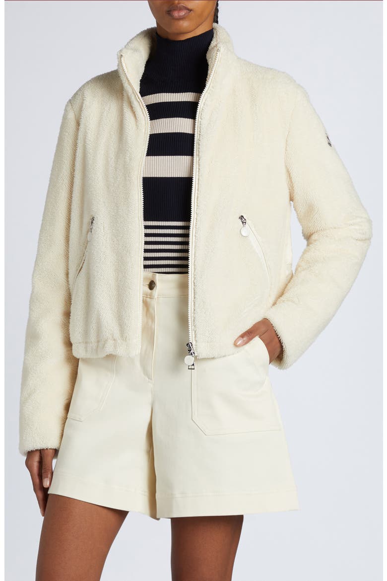 Polignac Teddy & Quilted Nylon Down Jacket, Main, color, SILK WHITE