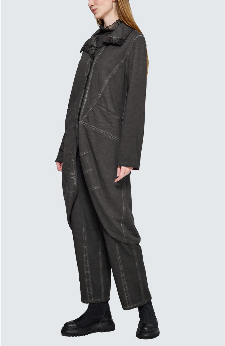 LUUKAA Talia Sculptured Midi Jacket, Alternate, color, Misty Black