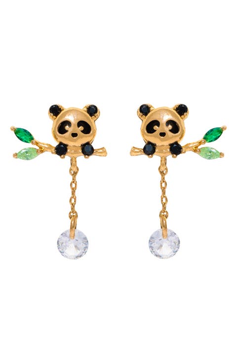 Lucky Panda Drop Earrings