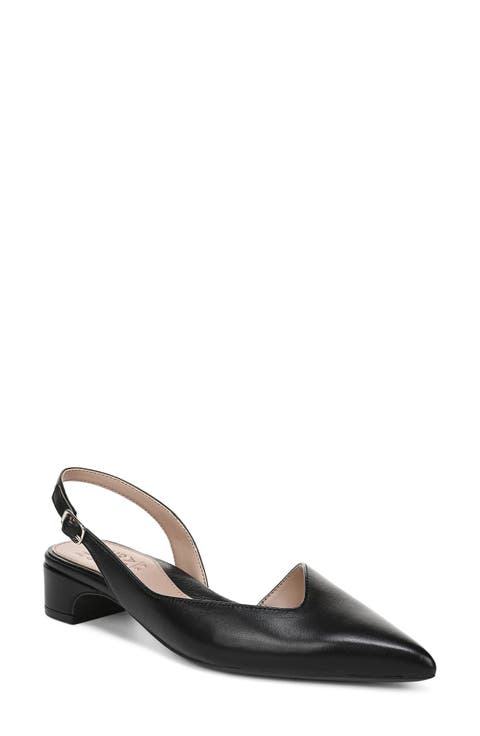 Rhett Leather Pointed Toe Slingback Pump