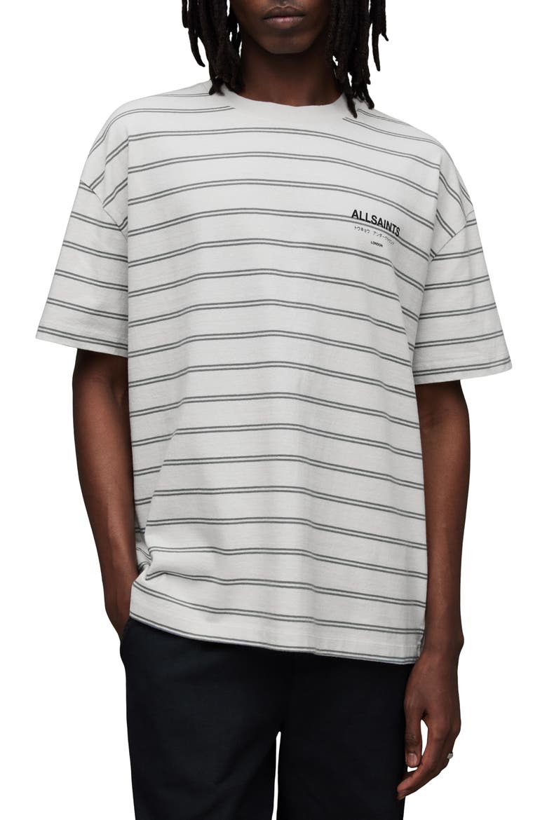 Underground Stripe Cotton Graphic T-Shirt, Main, color, SPECKLE GREY