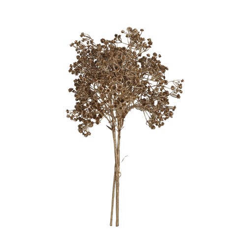 Faux Botanical Stem Bunch, Gold, Set of 3
