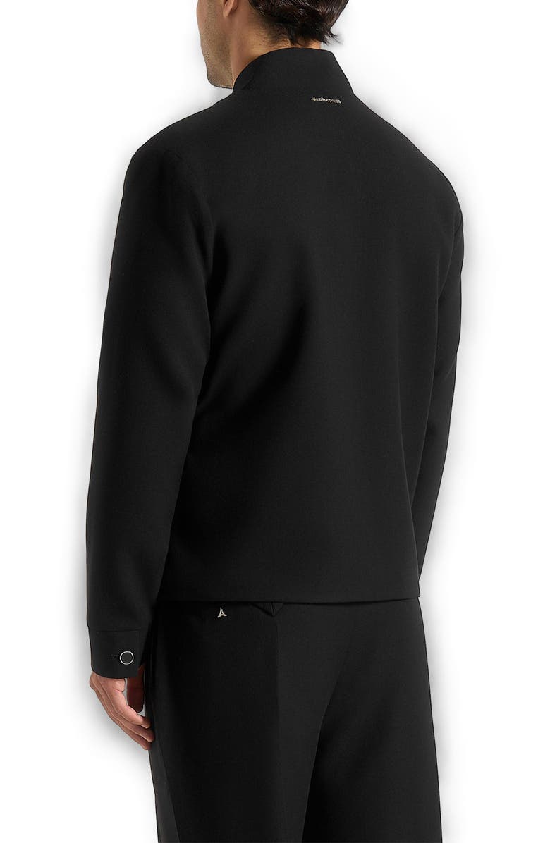 Manière De Voir Robin Textured Wrap Jacket, Alternate, color, Black