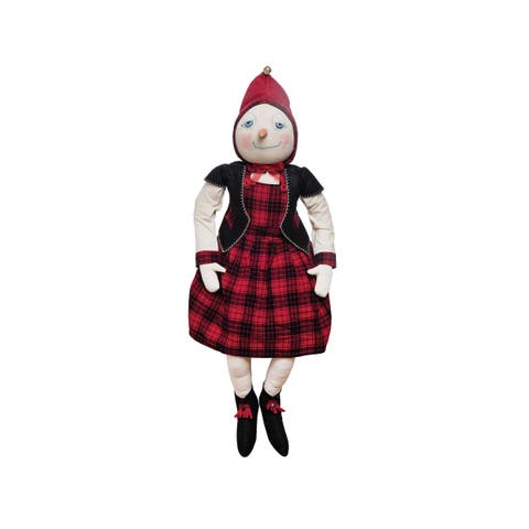 Sarina Snowgirl Joe Spencer Gathered Traditions Christmas Art Doll Figure