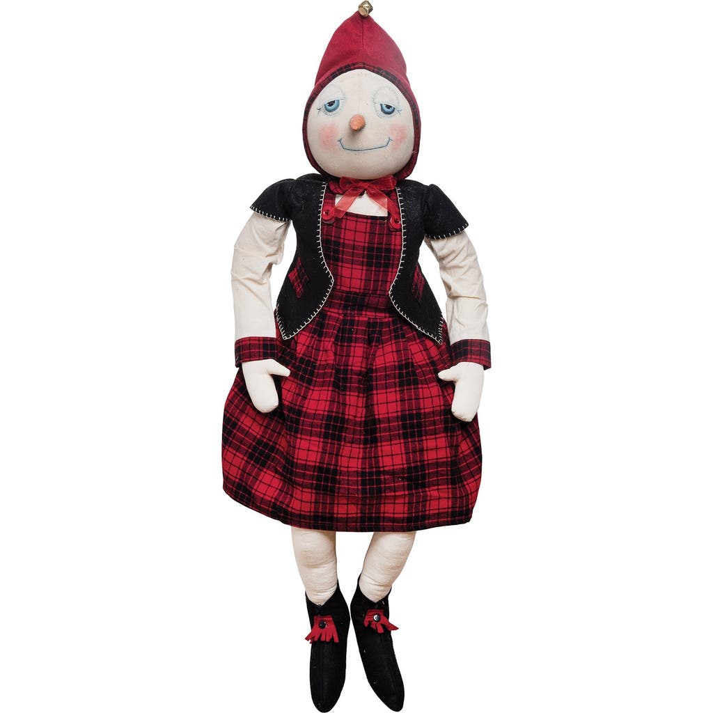 Gallerie Ii Sarina Snowgirl Joe Spencer Gathered Traditions Christmas Art Doll Figure In Red
