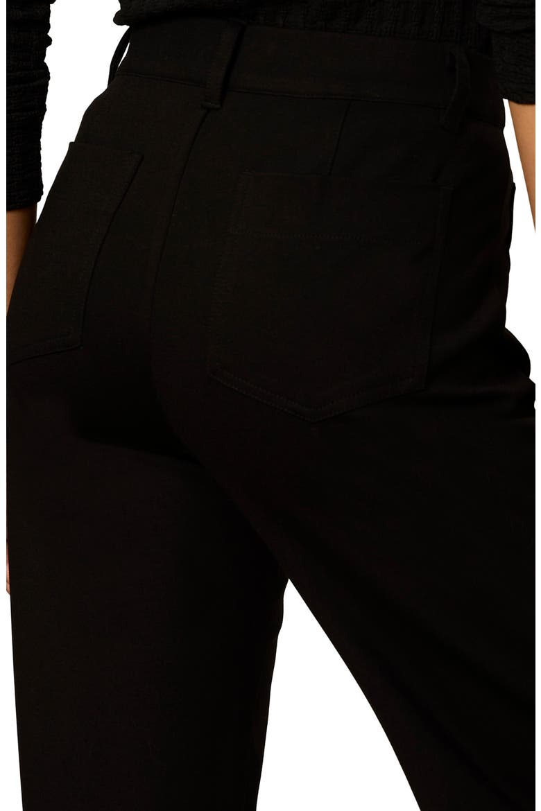 Marine Ponte Straight Leg Pants, Alternate, color, BLACK