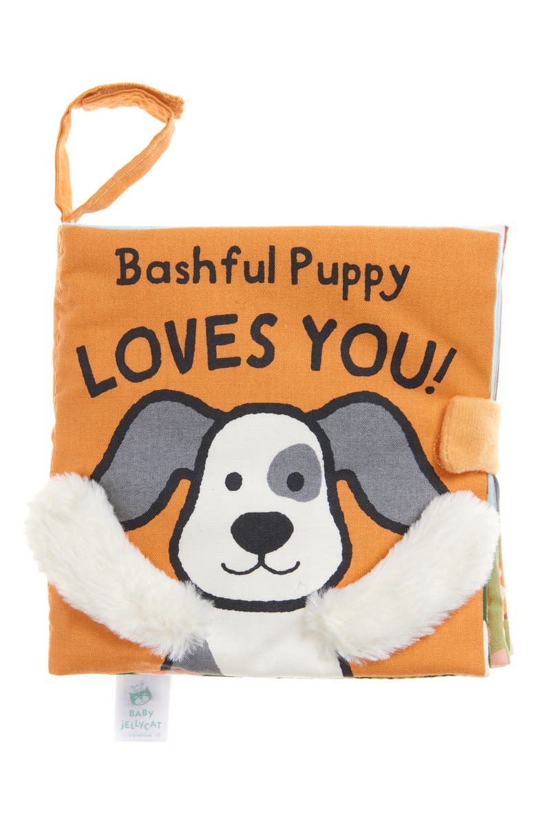 Jellycat 'Bashful Puppy Loves You' Cloth Book, Main, color,