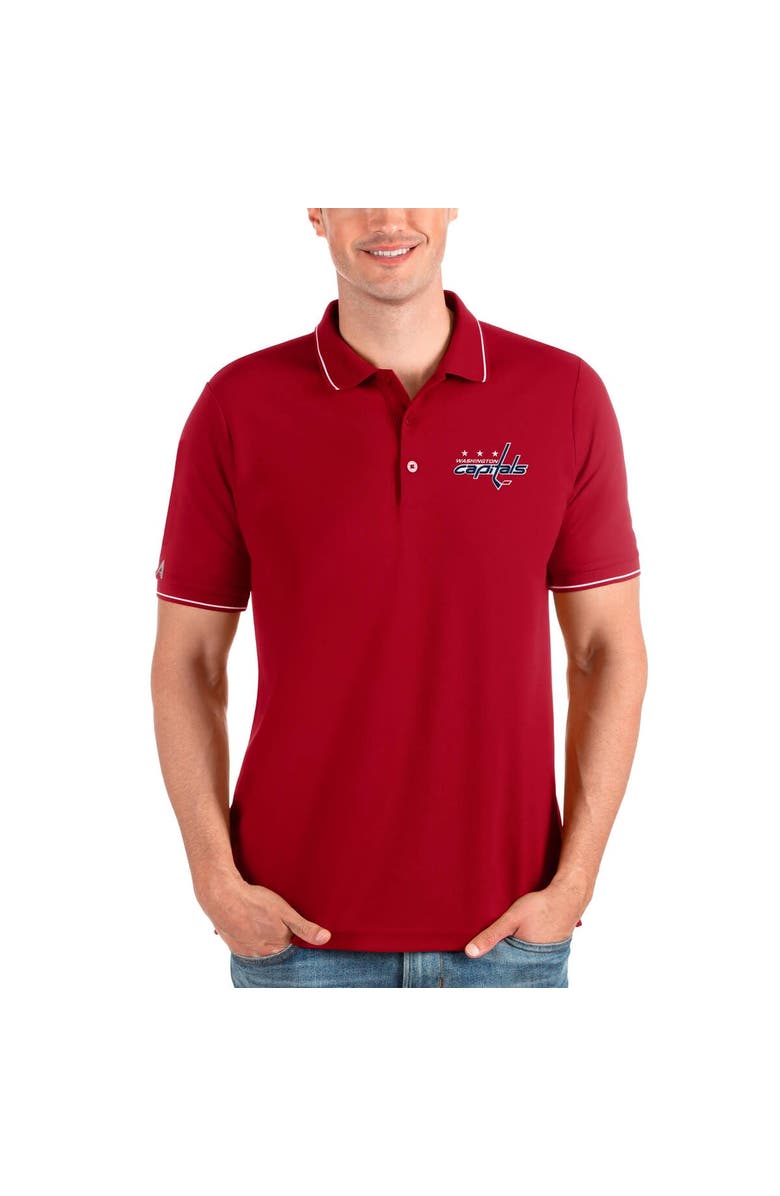 ANTIGUA Men's Antigua Red Washington Capitals Affluent Polo, Main, color, 