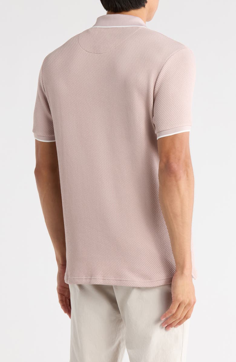 Cactus Man Tipped Textured Polo, Alternate, color, Pink