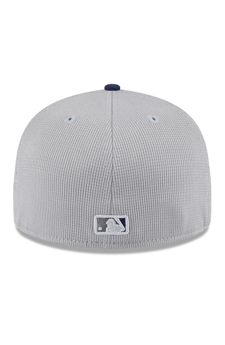New Era Men's New Era Gray/Navy Tampa Bay Rays 2025 Batting Practice 59FIFTY Fitted Hat, Alternate, color, Gray
