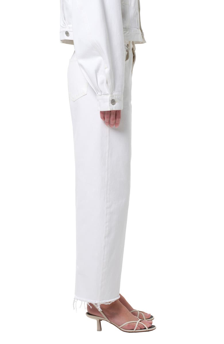 AGOLDE Low Curve Frayed Jeans, Alternate, color, Milkshake