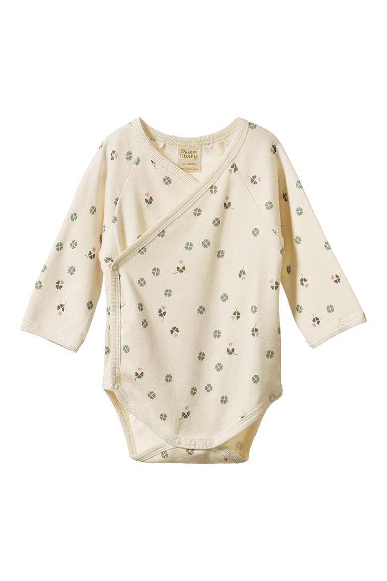 Kids' Long Sleeve Kimono Bodysuit, Main, color, LUCKY PRINT