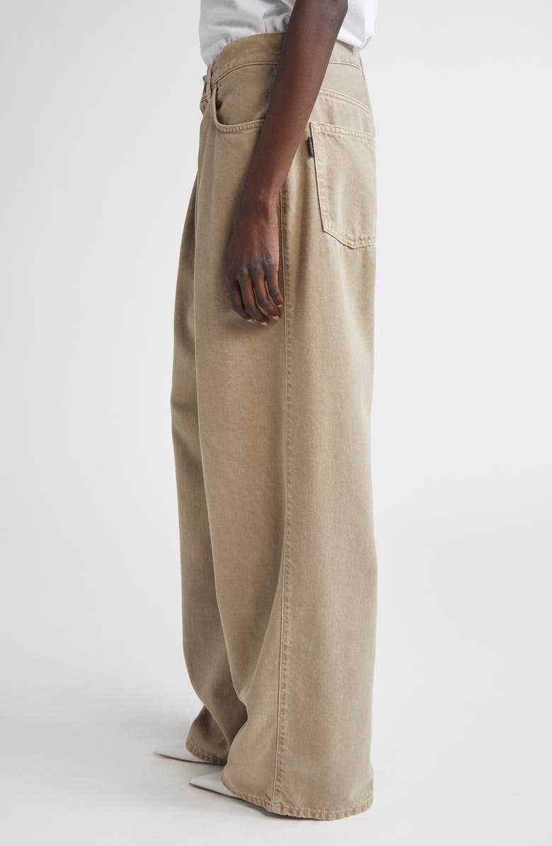 Haikure Candy Pleated Wide Leg Jeans, Alternate, color, Ecru