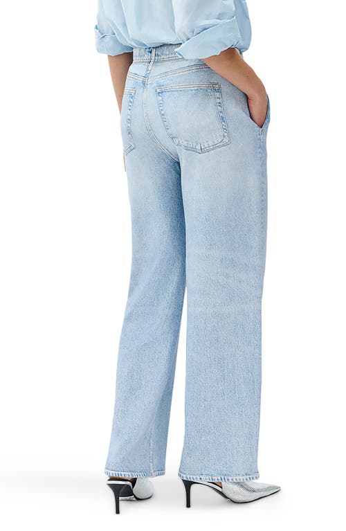 Rag & Bone /jean Miramar Wide Leg Cotton Terry Sweatpant Jeans In Blue