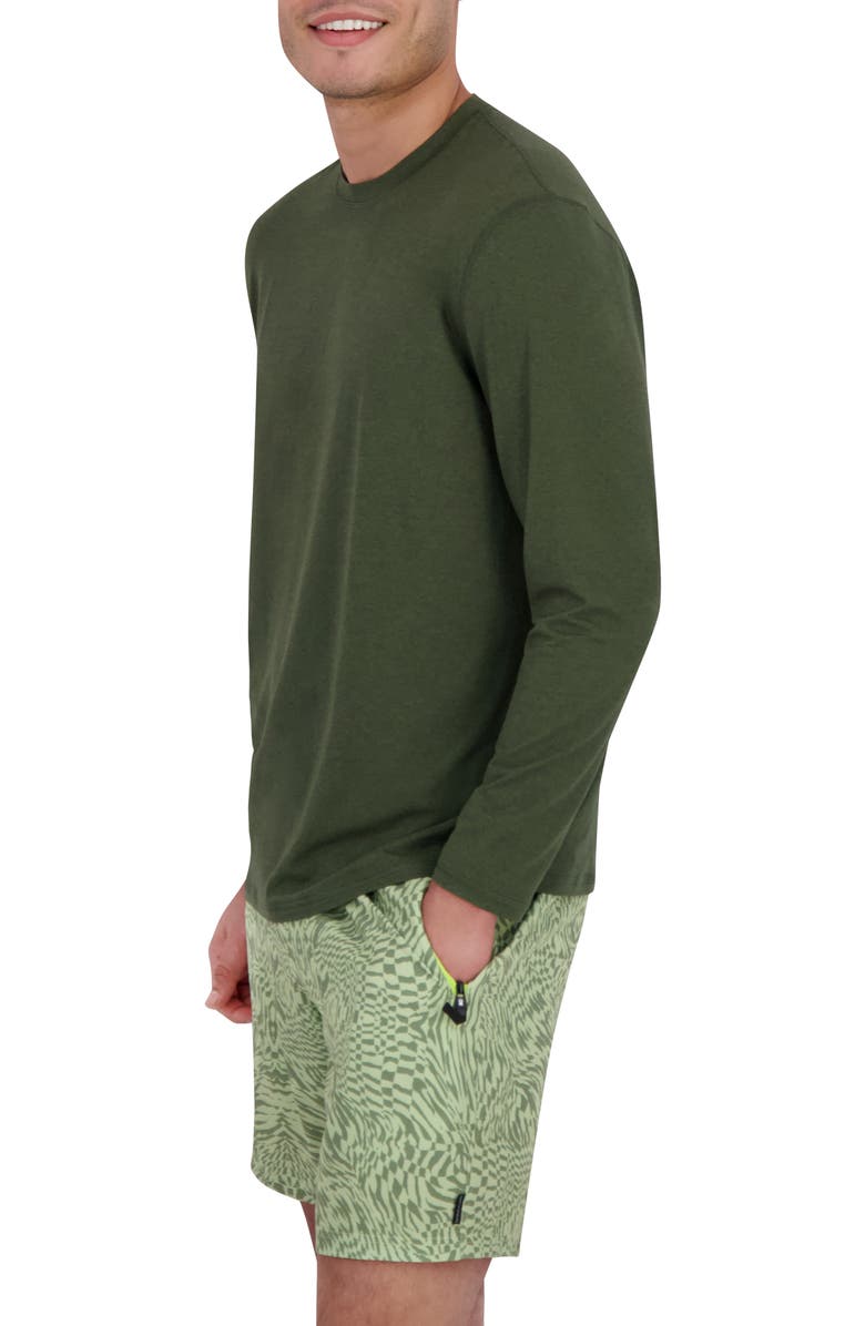 Spyder Core Long Sleeve UPF 50+ Rashguard, Alternate, color, Kombu Green