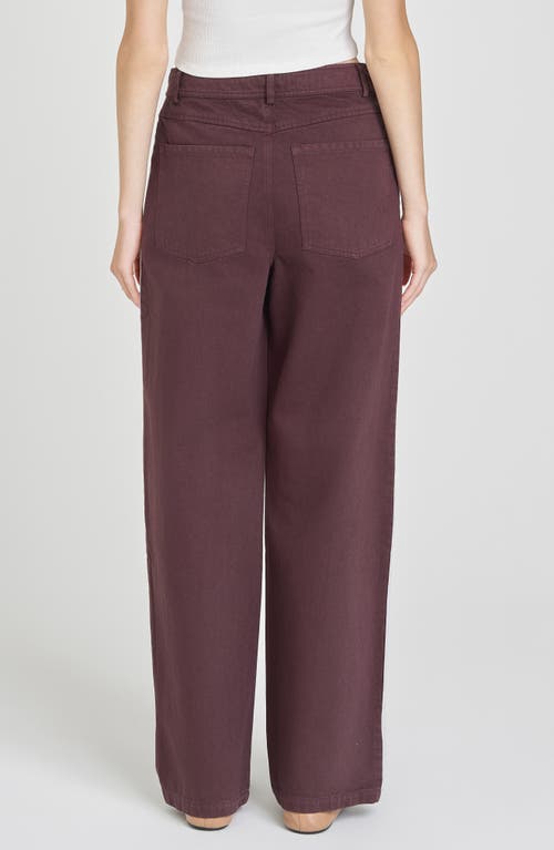 Wayf Mercer Denim Track Pants In Brown
