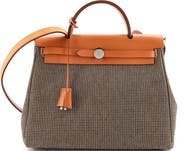 Pre-Owned Hermes Herbag Zip Criss Viking Toile and Leather 31