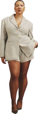 ELOQUII Highwaist Wool Blend Mini Suiting Short
