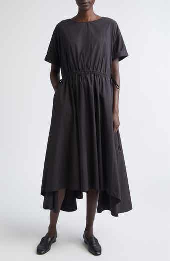 Travel Cotton Gathered Waist Shift Dress