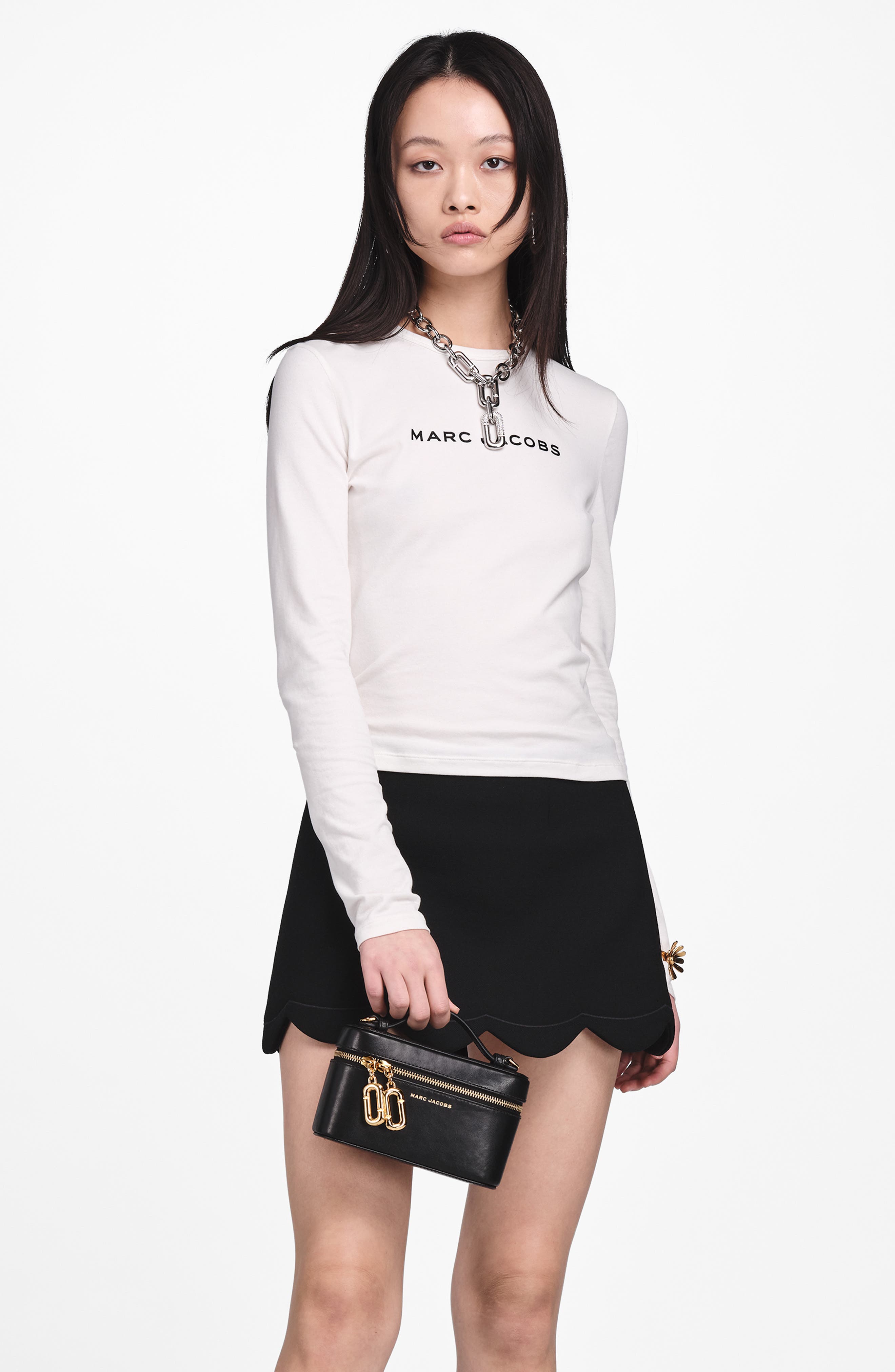 Marc Jacobs The East/West Vanity Bag, Alternate, color, Black