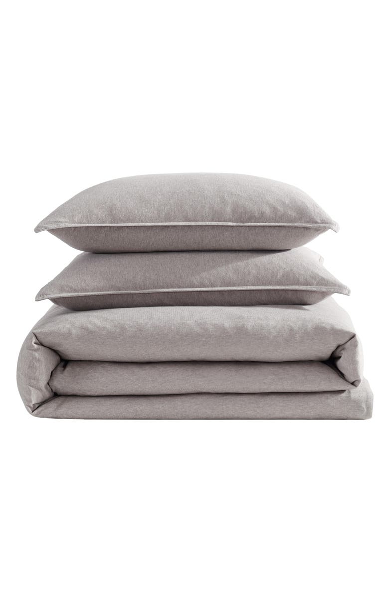 Calvin Klein Modern Mélange Duvet Cover & Shams Set, Main, color, Medium / Dark Brown