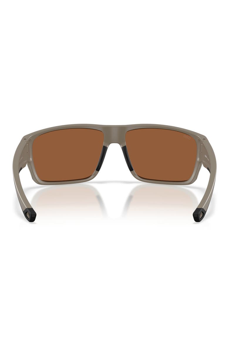 Fly Line 64mm Polarized Oversized Rectangular Lenses, Alternate, color, SAND / COPPER SILVER