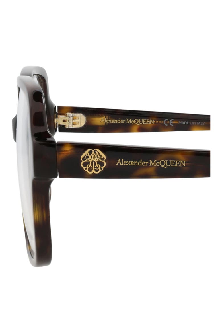 55mm Square Optical Glasses, Alternate, color, HAVANA HAVANA TRANSPARENT