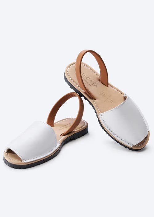 Viscata Menorquina Leather Avarca Sandals In White