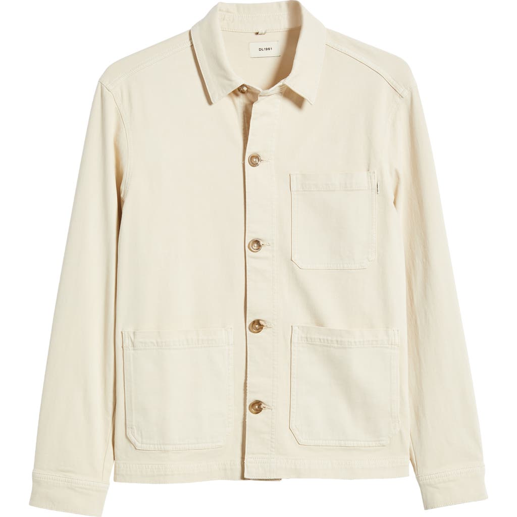 Dl1961 Sean Stretch Cotton Shirt Jacket In Jute
