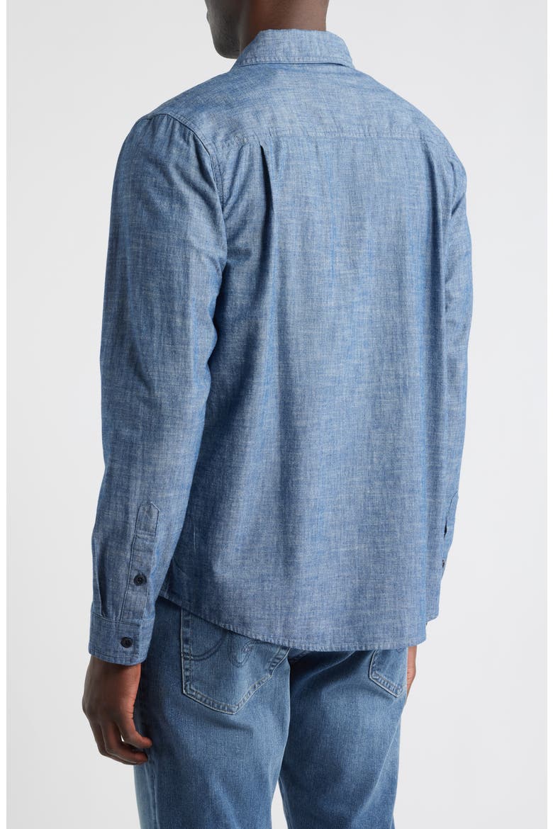 Miller Cotton Chambray Button-Up Shirt, Alternate, color, CHANNEL SKY