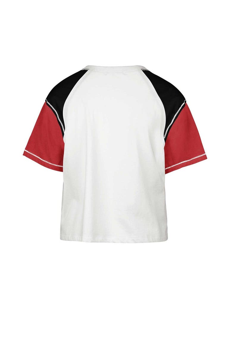 Women's '47 White Nebraska Huskers Serenity Gia Cropped T-Shirt, Alternate, color, White
