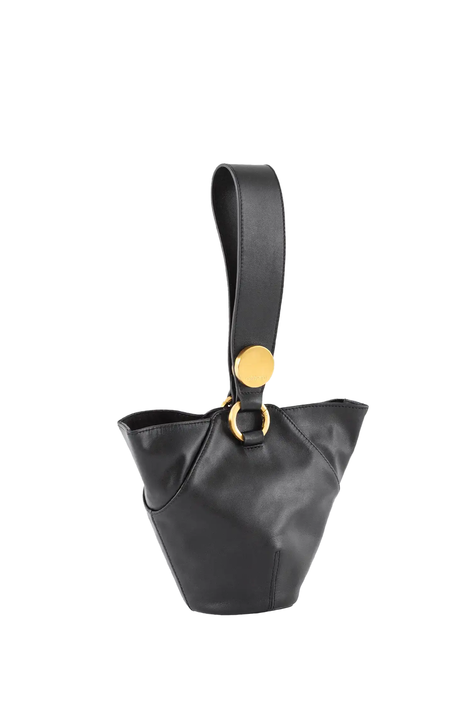 Esthera 9PM Leather Shoulder Bag, Alternate, color, Black