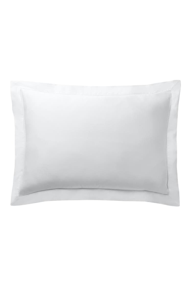 Organic Cotton Sateen Border Sham, Main, color, STUDIO WHITE