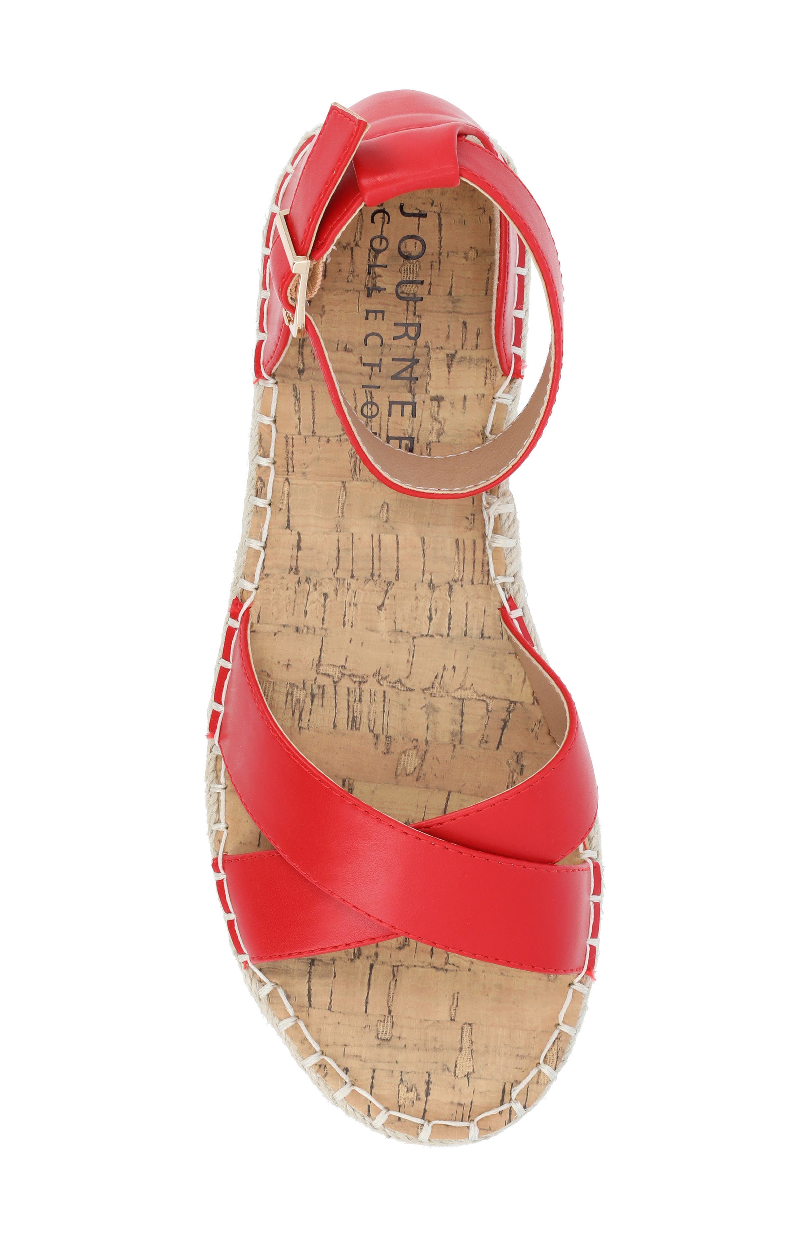JOURNEE Lyddia Espadrille Sandal, Alternate, color, RED