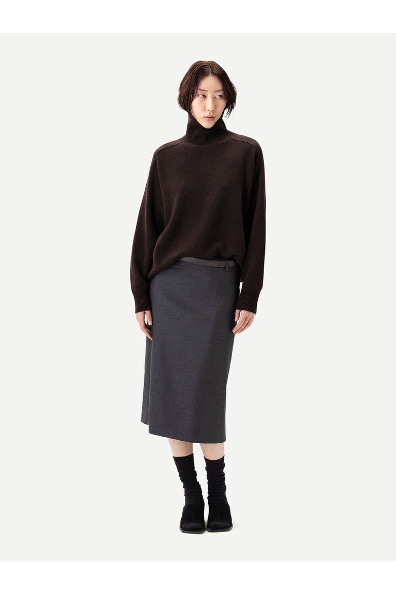 Unisex High-Neck Cashmere Sweater, Alternate, color, mole