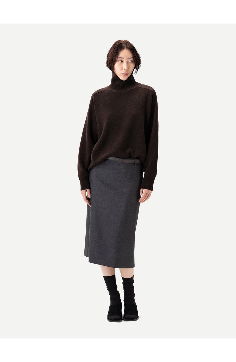 Gobi Cashmere Unisex High-Neck Cashmere Sweater, Alternate, color, Mole