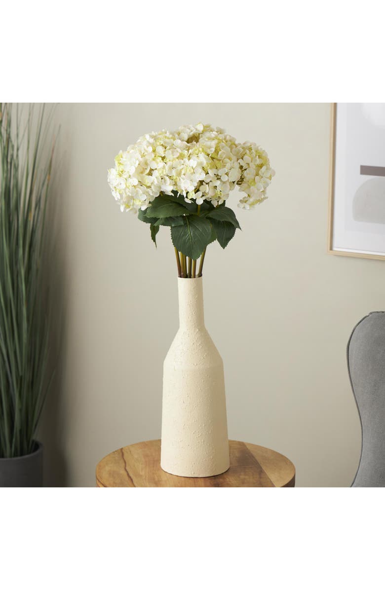 SONOMA SAGE HOME Set of Eight White Hydrangea Artificial Flowers, Alternate, color, White