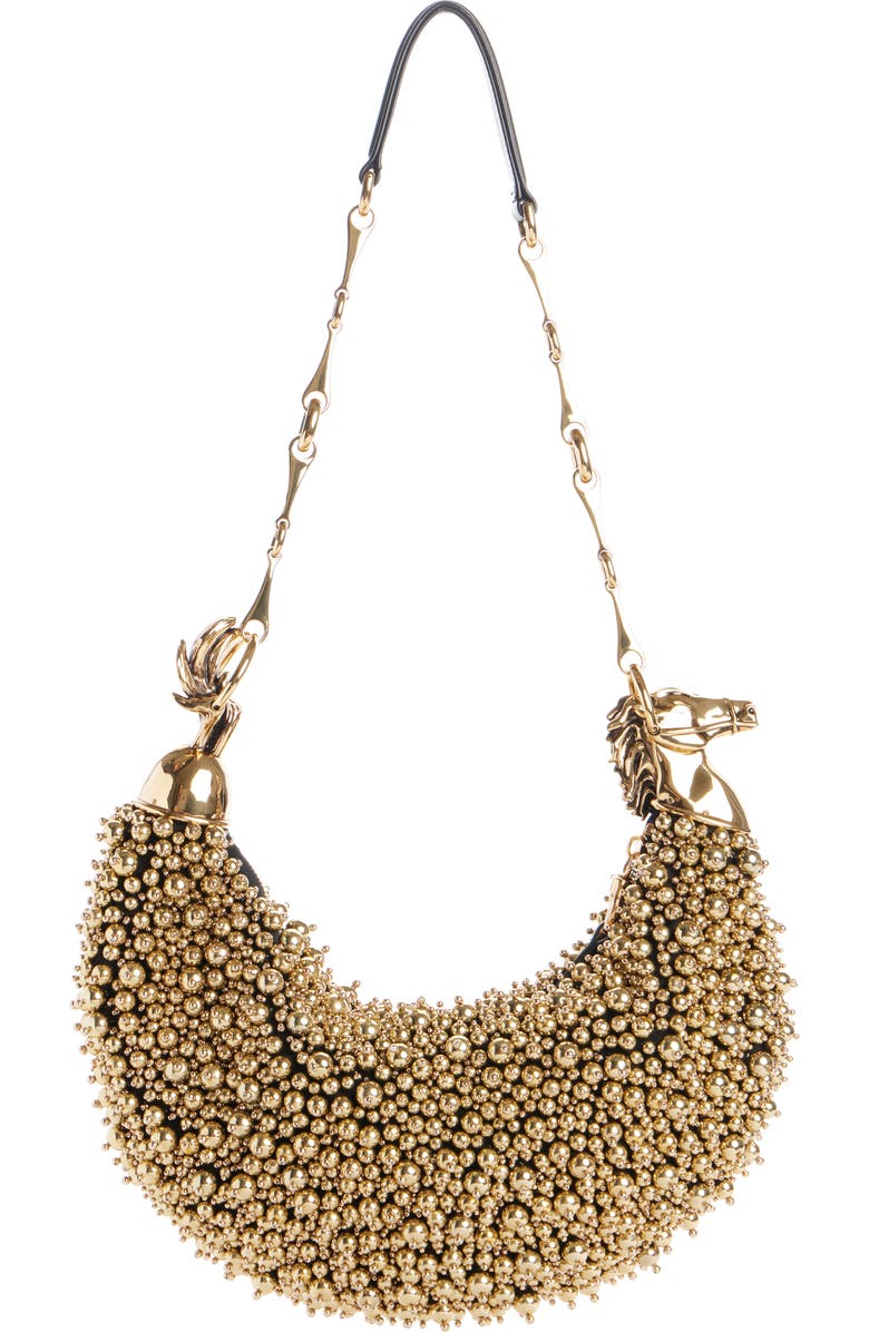 Chloé Chain Horse Beaded Hobo Bag, Alternate, color,
