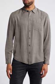 AG Aiden Solid Lyocell Button-Up Shirt
