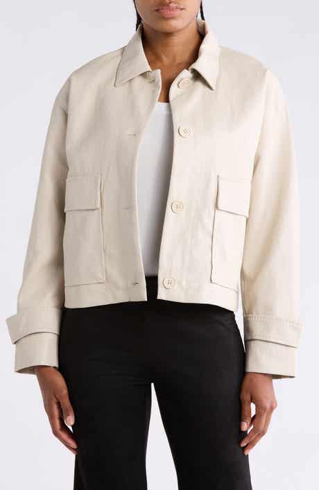 Faux Leather Crop Jacket